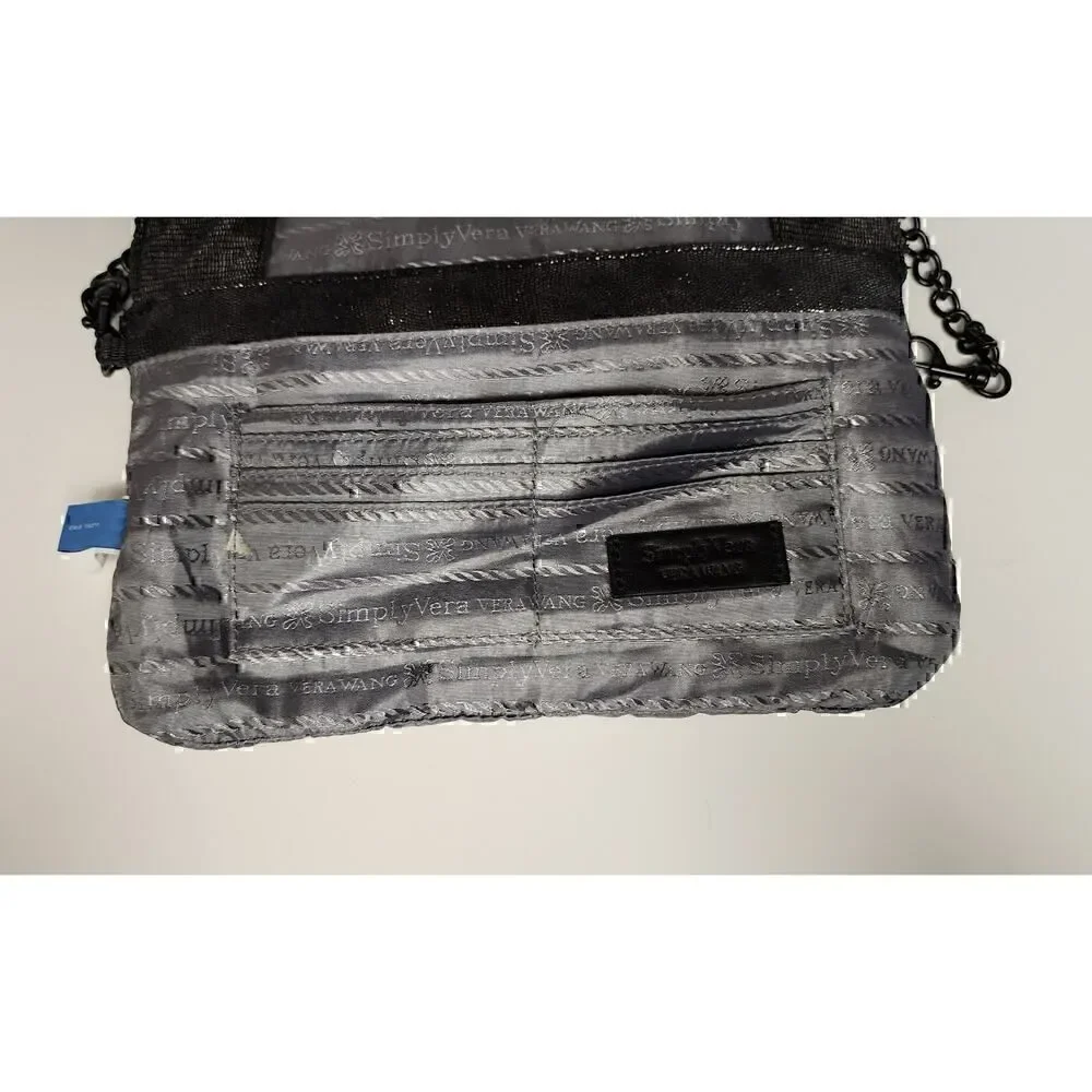 Simply Vera  Wang Sequins Evening Clutch Purse Metallic Accent. - Picture 8 of 13